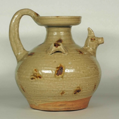 Chicken-Head Spout Ewer with Brown Spots