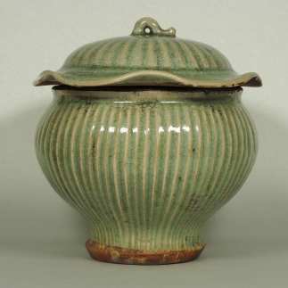 Fluted Jar with Lid